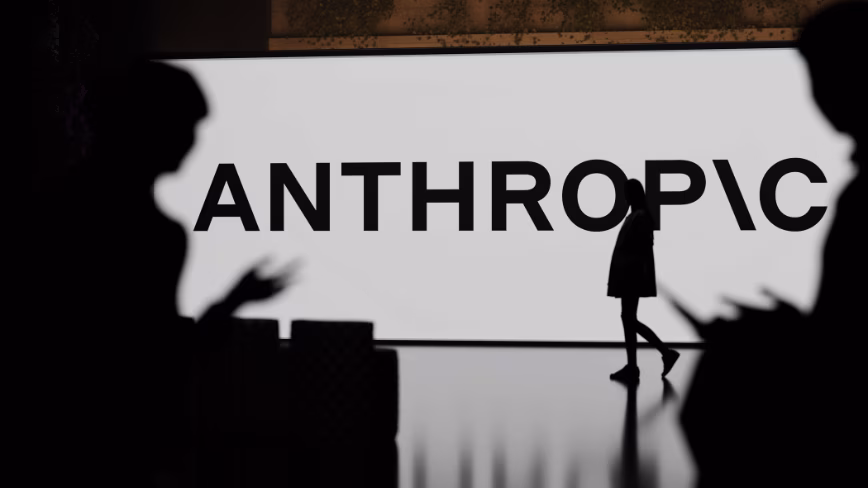 Anthropic company logo on a dark background