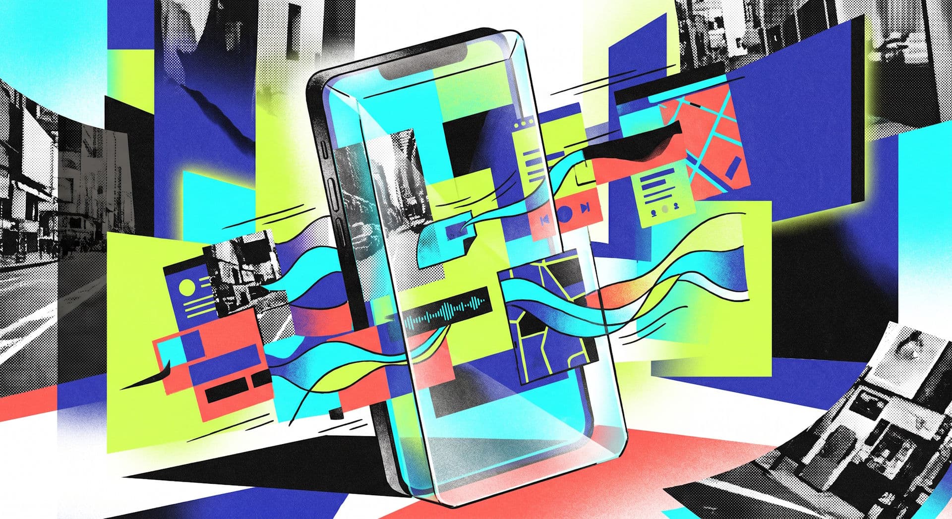 Smartphone screen showing X-OmniClaw AI agent performing a cross-app task on Android